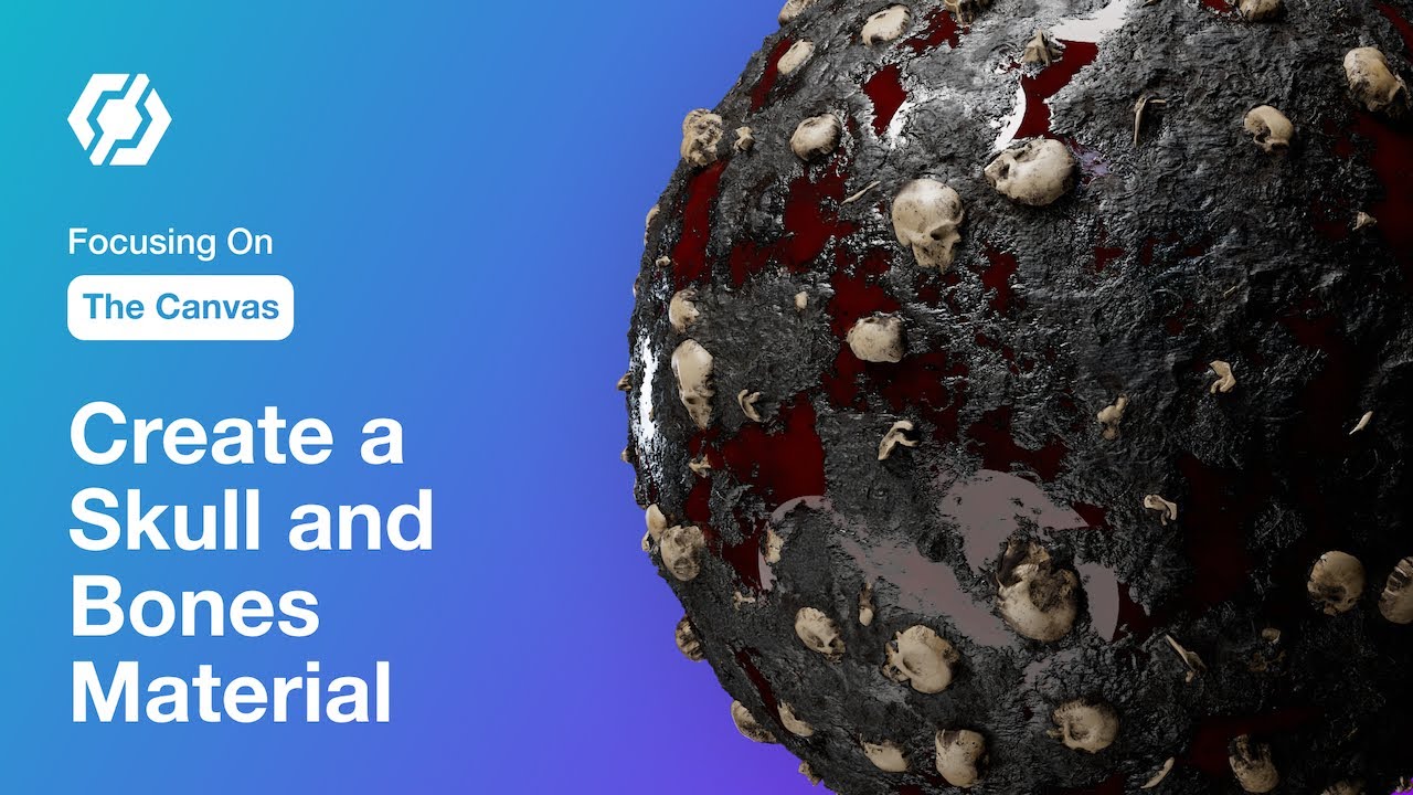 InstaMAT_io's tweet card. Build a Spooky Skull and Bones Material with Geometry in InstaMAT’s...