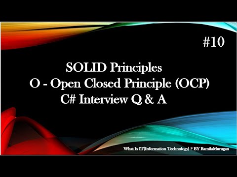 rummyskitchen's tweet card. #10 SOLID - Open Closed Principle In Tamil | C# Interview Q & A in...