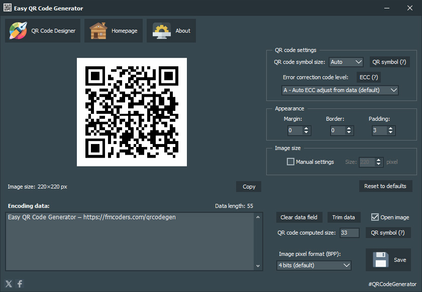 fmcoders's tweet card. Fast and free QR code generation software for Windows operating systems.