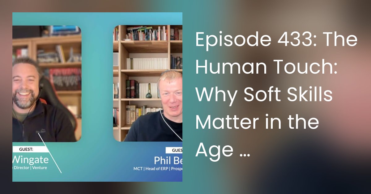 DynamicsCorner's tweet card. In this episode of Dynamics Corner, hosts Kris and Brad team up with Microsoft MVP Andy Wingate and the insightful Phil Berrill to discuss the heart of human connec…