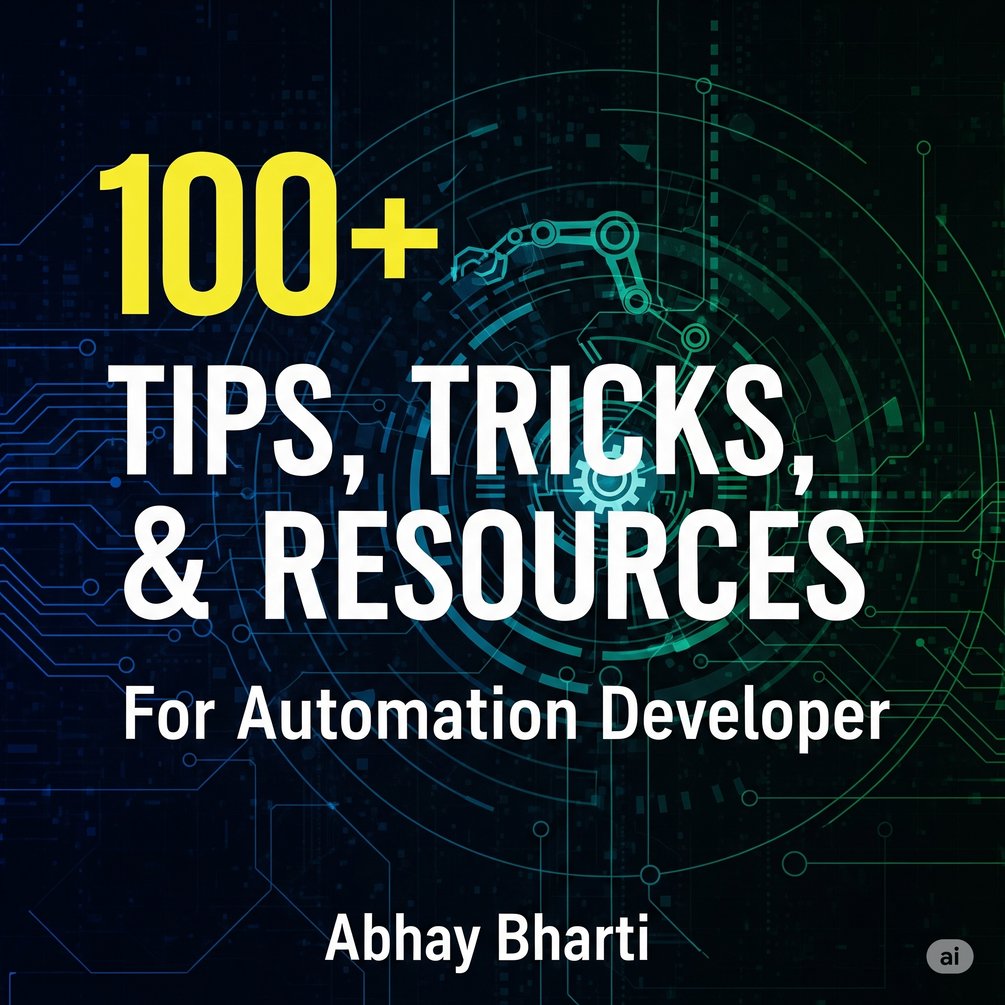 abhaybharti's tweet card. An easy-to-follow guide, featuring step by step practical tips to help you understand how to automate web/api/mobile applications for testing purposes. If you are a quality assurance / testing prof...