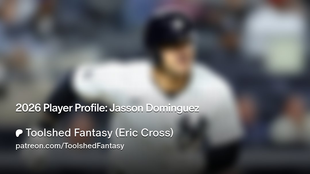 EricCrossMLB's tweet card. Get more from Toolshed Fantasy (Eric Cross) on Patreon
