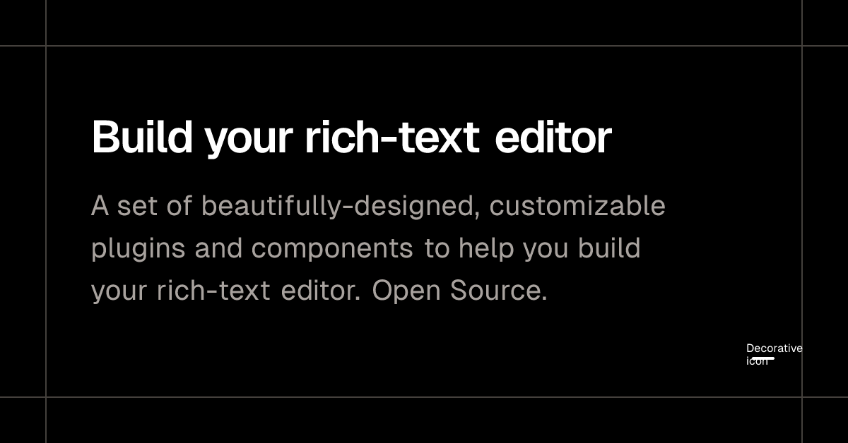 coderberry's tweet card. A set of beautifully-designed, customizable plugins and components to help you build your rich-text editor. Open Source.