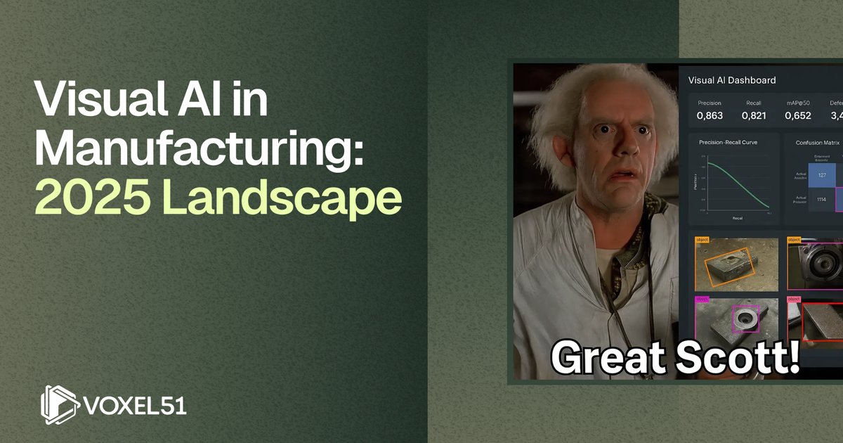 Ekuipp's tweet card. Discover how Visual AI is transforming manufacturing in 2025 with smart inspection, automation, and sustainable production.