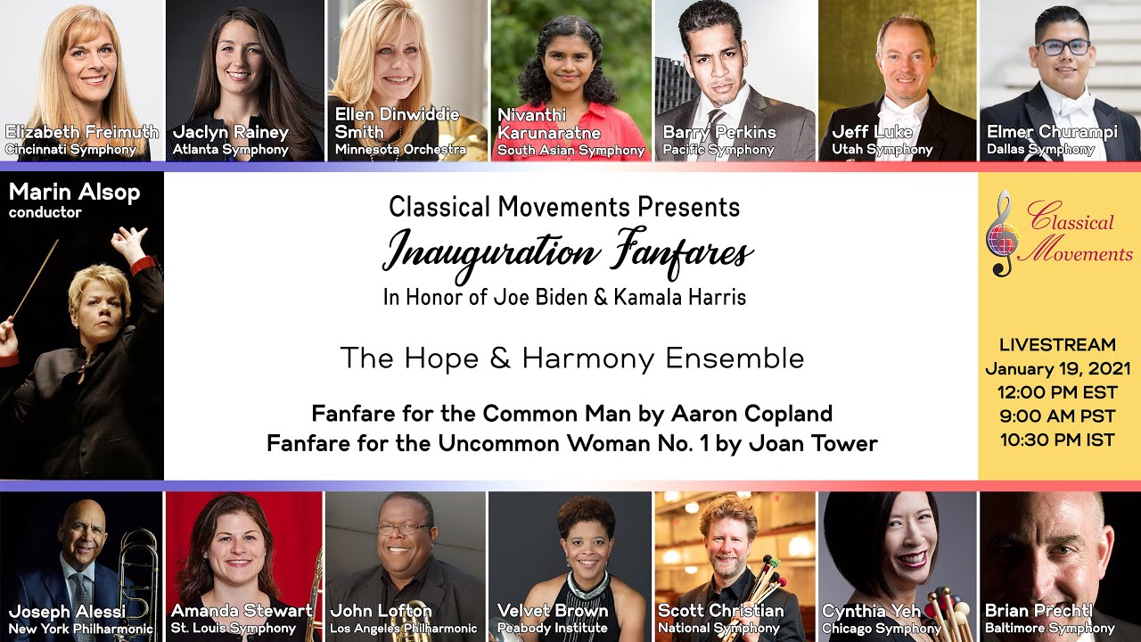 ClassicalMvmts's tweet card. Inauguration Fanfares by Classical Movements- Aaron Copland and Joan...