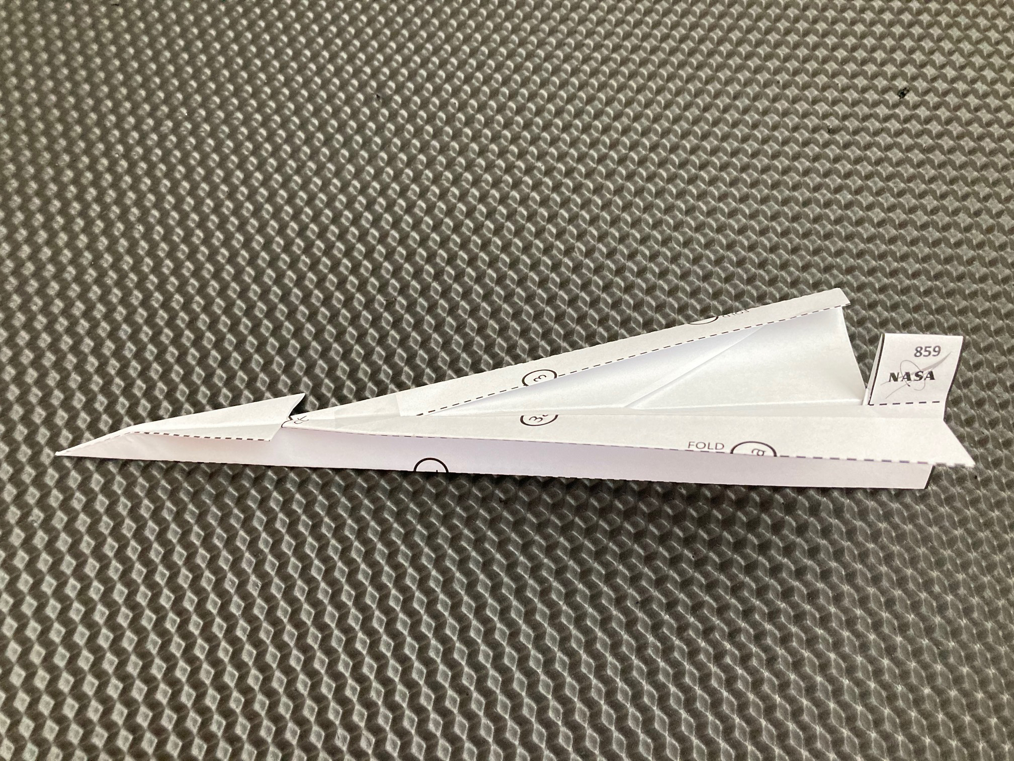 LearnWithNASA's tweet card. In the Make Your Own X-59 activity, you will make a paper airplane version of the X-59. It should take approximately 20 minutes to complete.