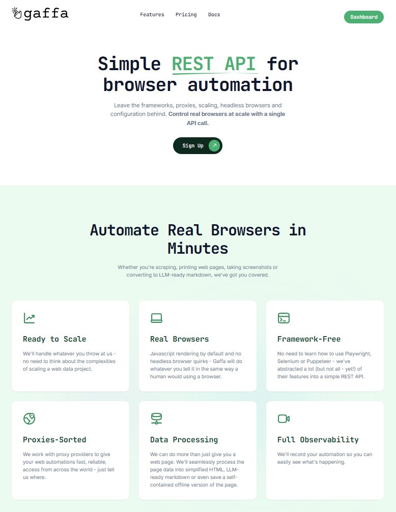 aitoolsonline's tweet card. Gaffa offers a seamless API for reliable, scalable web scraping with stealth browsers and proxy support.