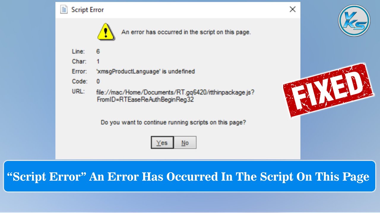 vksytc's tweet card. ✅ How To Fix “Script Error” An Error Has Occurred in The Script On...