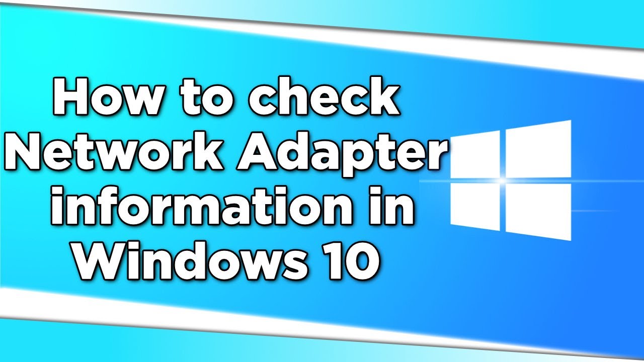 ComputechW's tweet card. How to check Network Adapter information in Windows 10. Fix network...