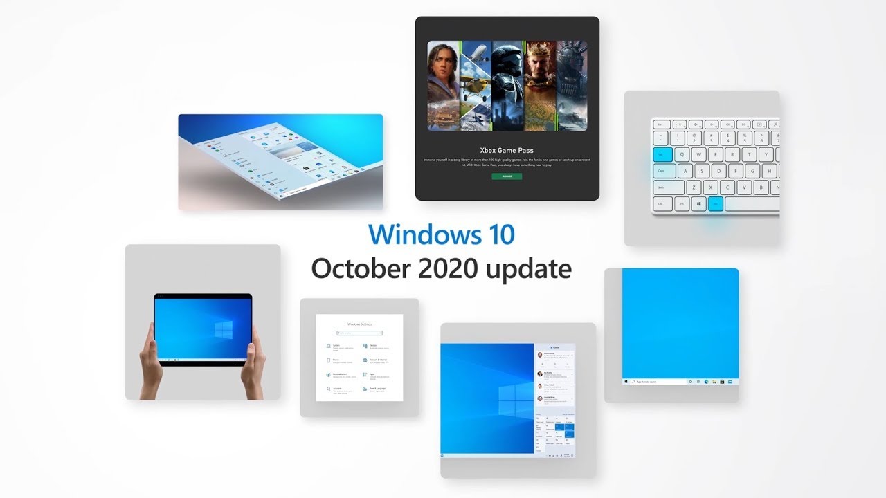 ComputechW's tweet card. Introducing the Windows 10 October 2020 Update. Windows 10 version...