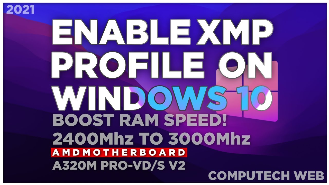 ComputechW's tweet card. RAM Overclocking With a Few Clicks: How to Enable XMP Profile. A320M...