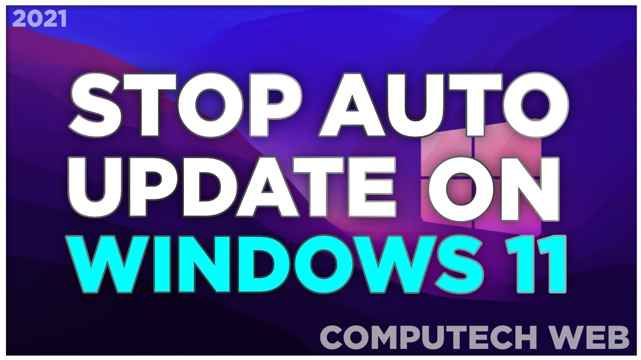 ComputechW's tweet card. How to Stop Automatic Updates on Windows 11 - 2021 #windows11