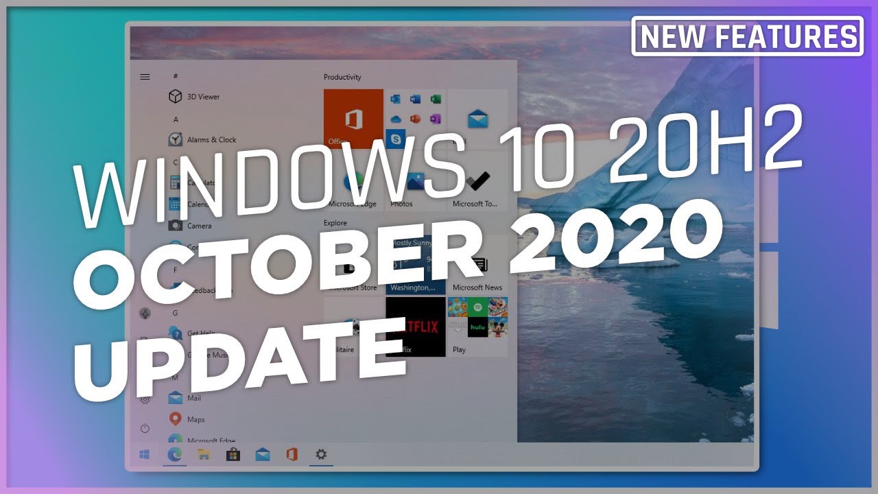 ComputechW's tweet card. Windows 10 October 2020 Update, version 20H2, New Features! HANDS-ON...