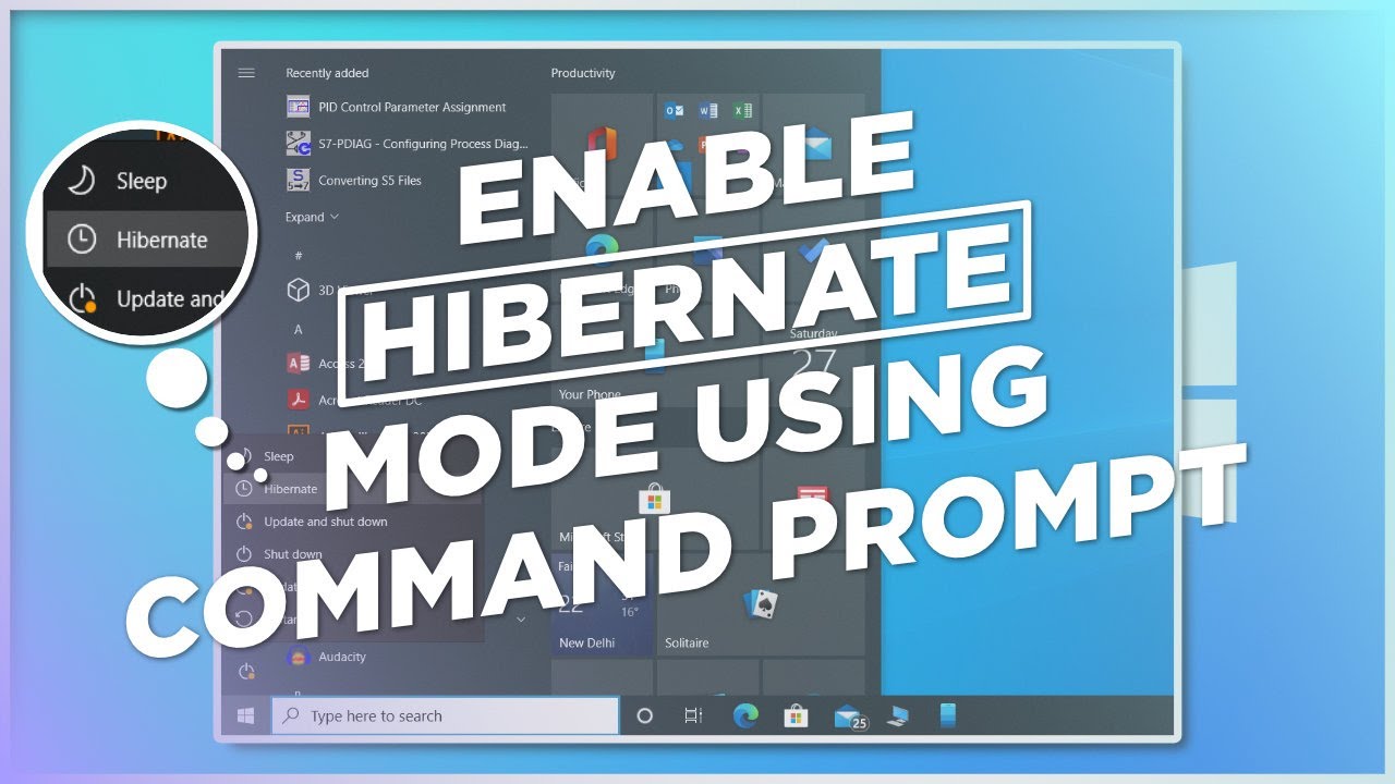 ComputechW's tweet card. How to Enable Hibernate mode in Windows 10 through Command Prompt....