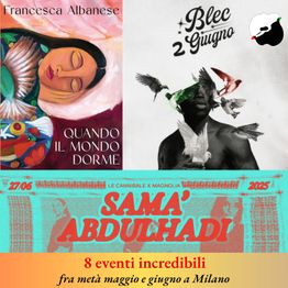 medio_e's tweet card. 8 eventi incredibili fra metà maggio e giugno a Milano