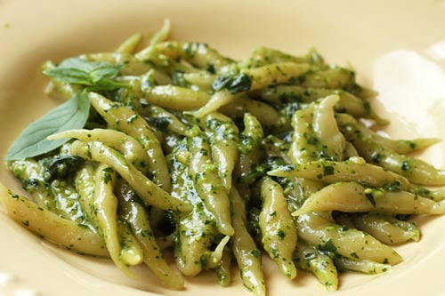 italianfoodasia's tweet card. I tasted my first plate of Trofie with Pesto Sauce many years ago when we lived in Milan and had taken a brief trip to Liguria. The basil that grows in