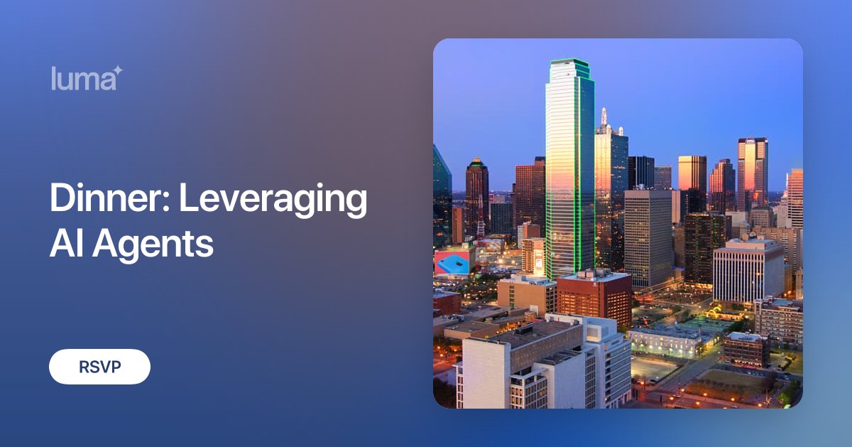 StackAI_HQ's tweet card. Leveraging AI Agents Event Overview Join Stack AI for an exclusive dinner with technology leaders to discover how top companies leverage AI Agents securely…