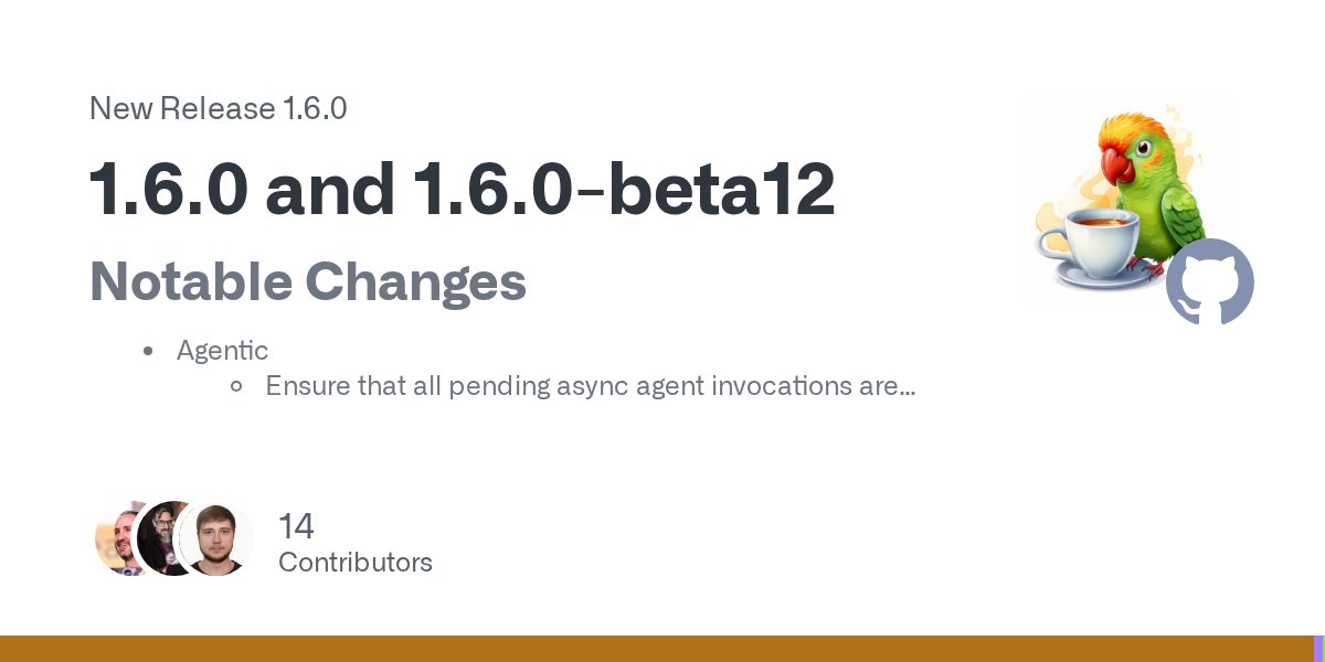 langchain4j's tweet card. Notable Changes Agentic Ensure that all pending async agent invocations are completed before ending the root call by @mariofusco in #3695 Call output function when a loop terminates with the exit...