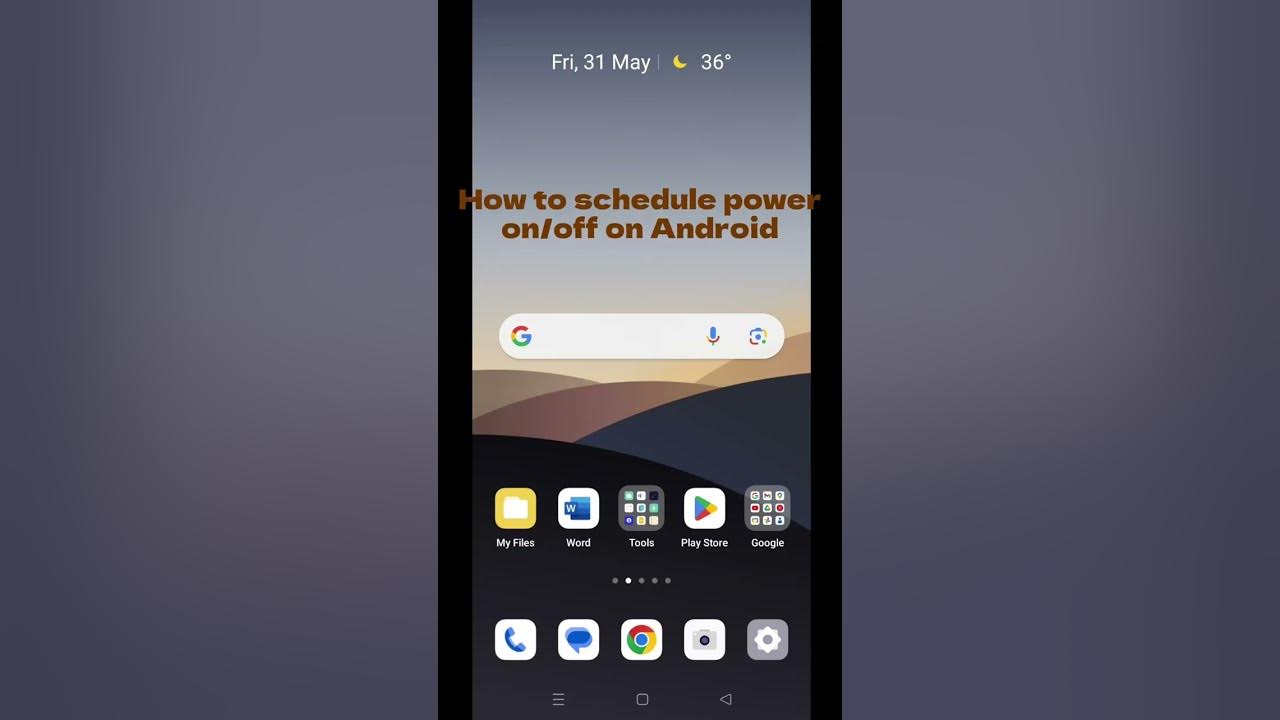 Techforall2171's tweet card. how to schedule power on/off on Android phone