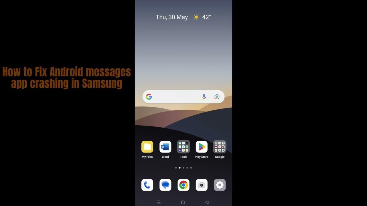 Techforall2171's tweet card. Fix Android messages app crashing in Samsung