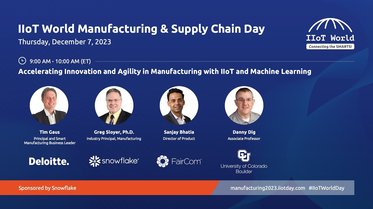 FairCom_Corp's tweet card. Accelerating Innovation and Agility in Manufacturing with IIoT and...