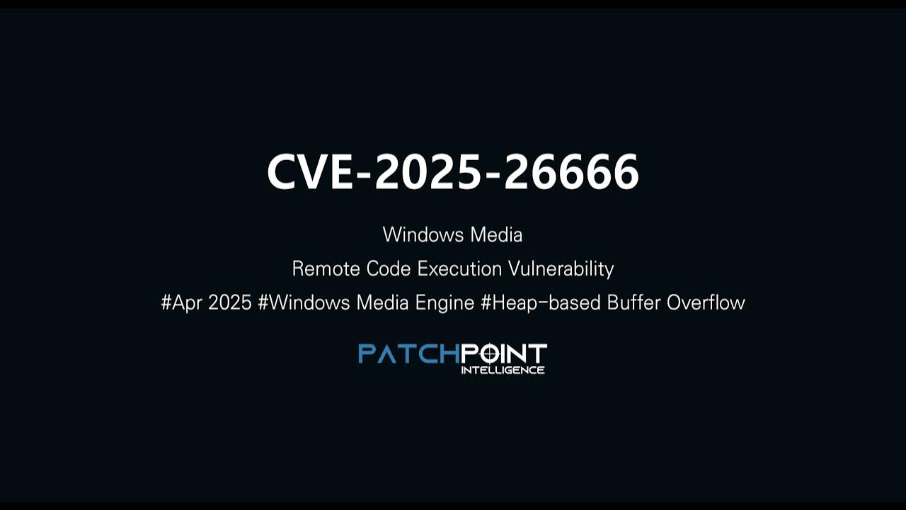 _patchpoint_'s tweet card. CVE-2025-26666: Windows Media Remote Code Execution Vulnerability