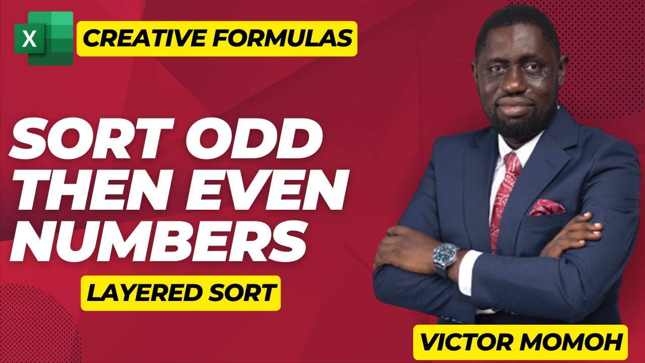 VicmoExcel's tweet card. HOW to sort odd and even numbers in excel