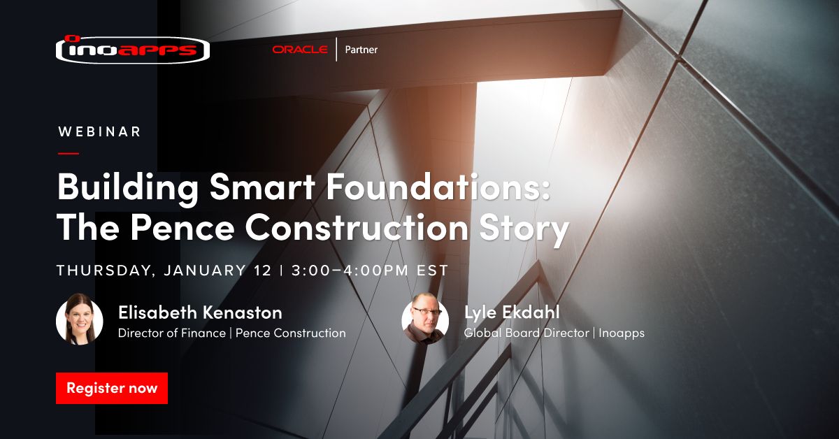 lyleekdahl's tweet card. One more sleep until our webinar for Engineering & Construction firms! Don't miss out on hearing the story of Pence Construction's journey to Oracle Cloud. Register now! http://ow.ly/CA5Y50Mi8kf...