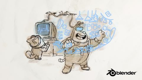 Blender's tweet card. Introducing an innovation space within the Blender project.