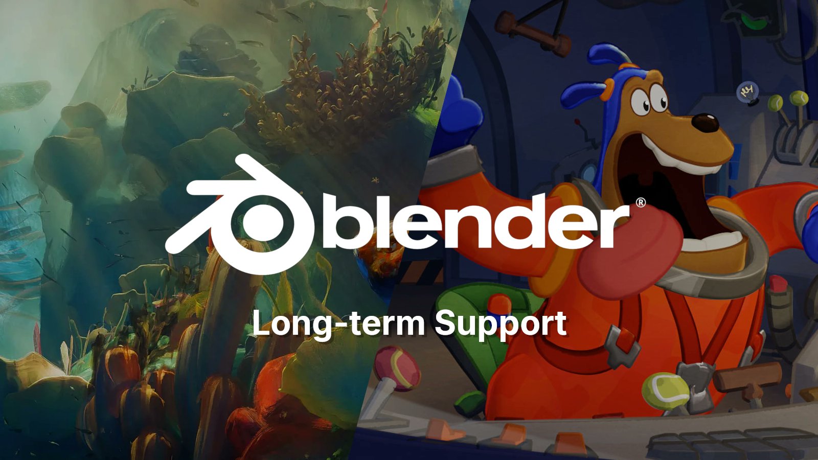 Blender's tweet card. The Blender LTS program is aimed at ensuring that long-lasting projects can be executed using a stable Blender version with official support for 2 years.