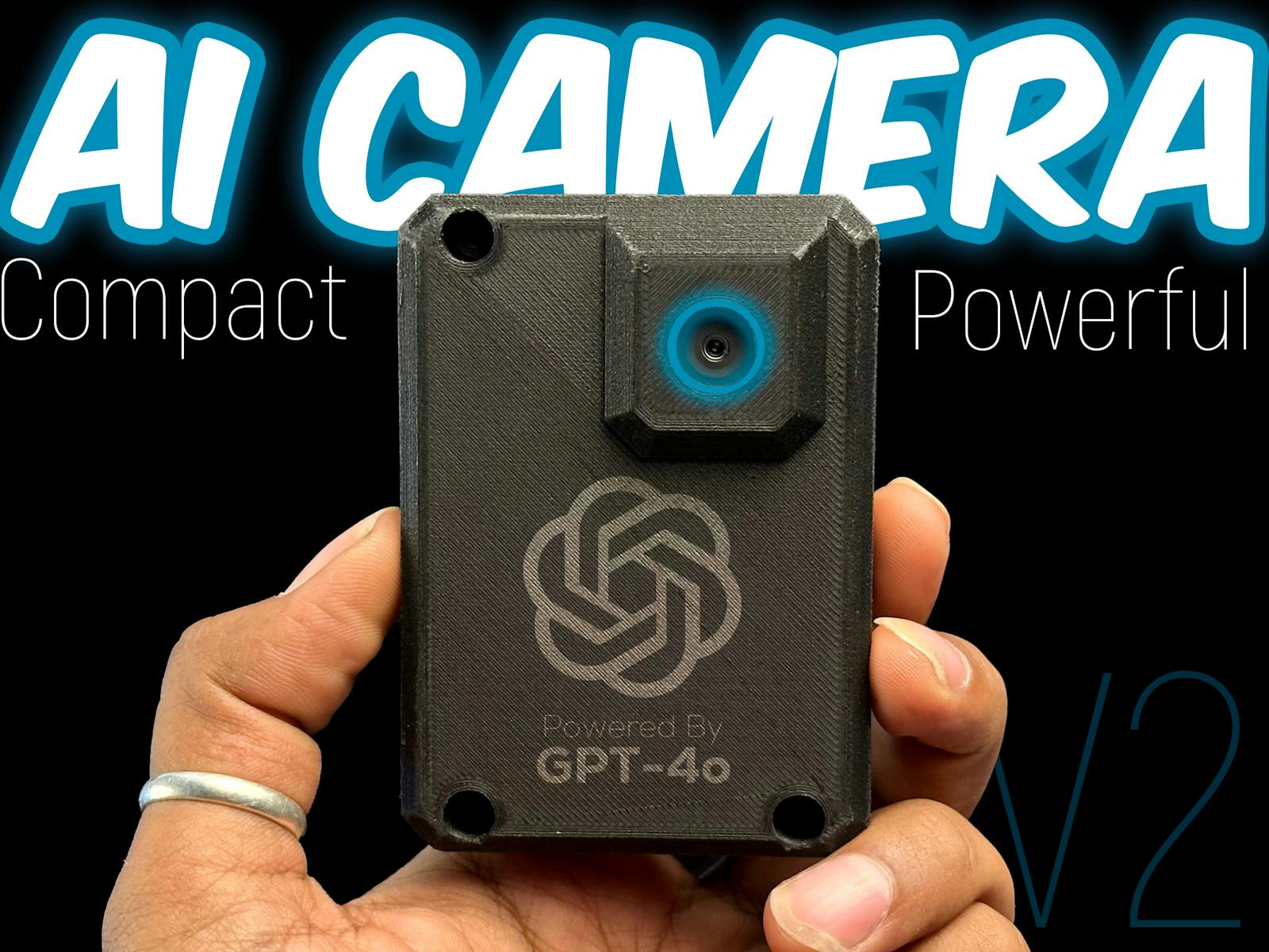 Hacksterio's tweet card. Capture Images, Ask Questions, and Get Instant AI Responses – All on One Device using ESP32-S3!