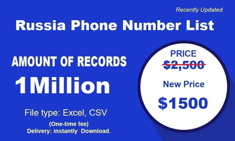 riya_moni40365's tweet card. Russia phone number list has 20 million consumer mobile numbers. up to date and accurate telemarketing leads from Latest Mailing Database.