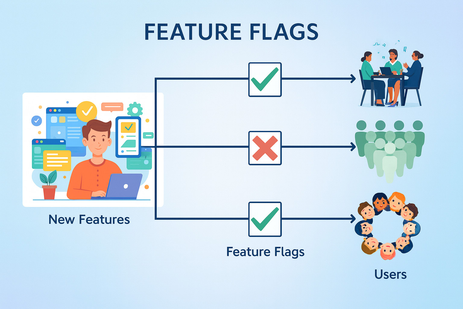 testrigor's tweet card. Feature flags enable you to ship safer and faster, provided they are correctly tested. Discover feature flags and explore various testing strategies for them.