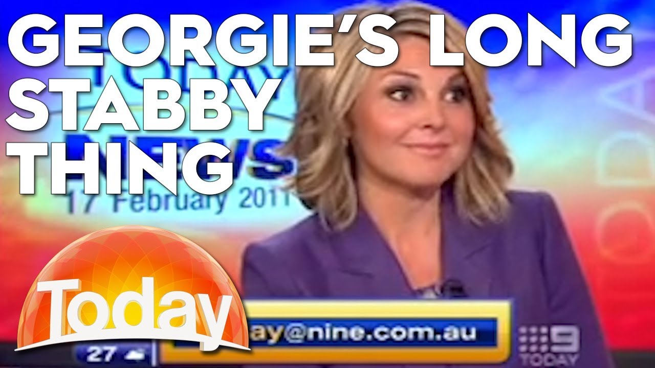 jasonbriancarr's tweet card. Georgie's 'long stabby thing' has everyone losing it