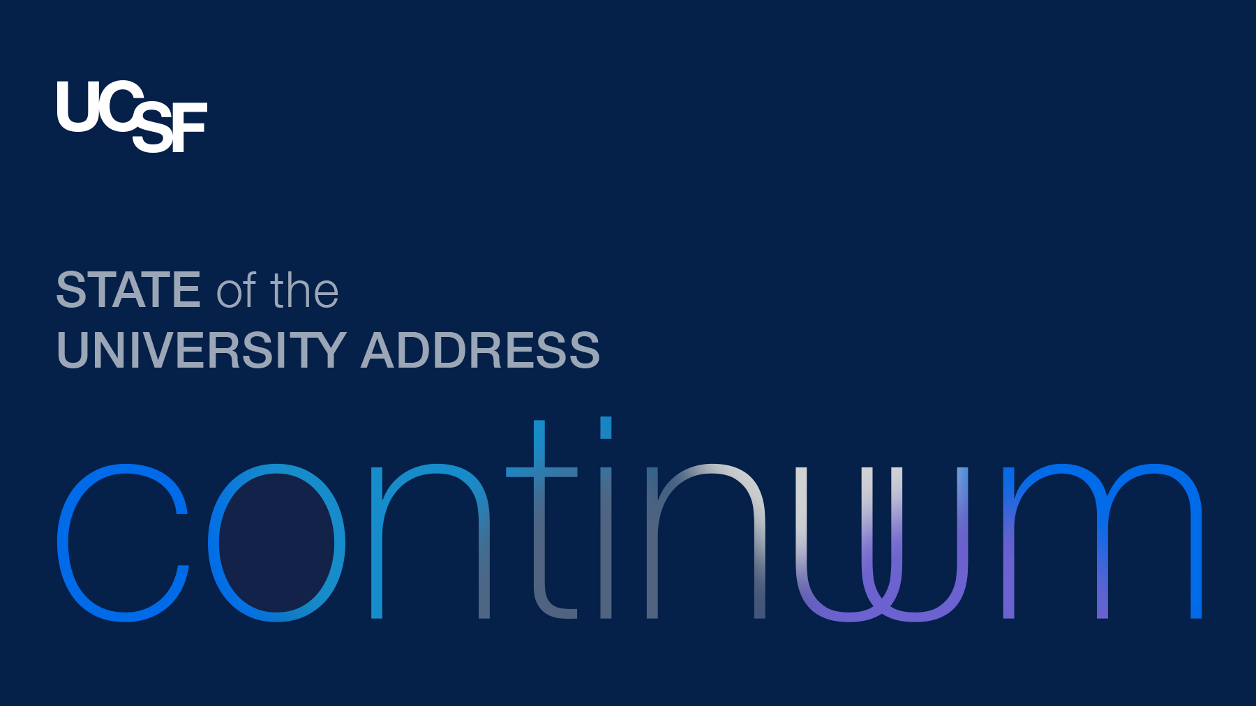 atulbutte's tweet card. Live viewing page of the annual UCSF Chancellor's State of the University Address.