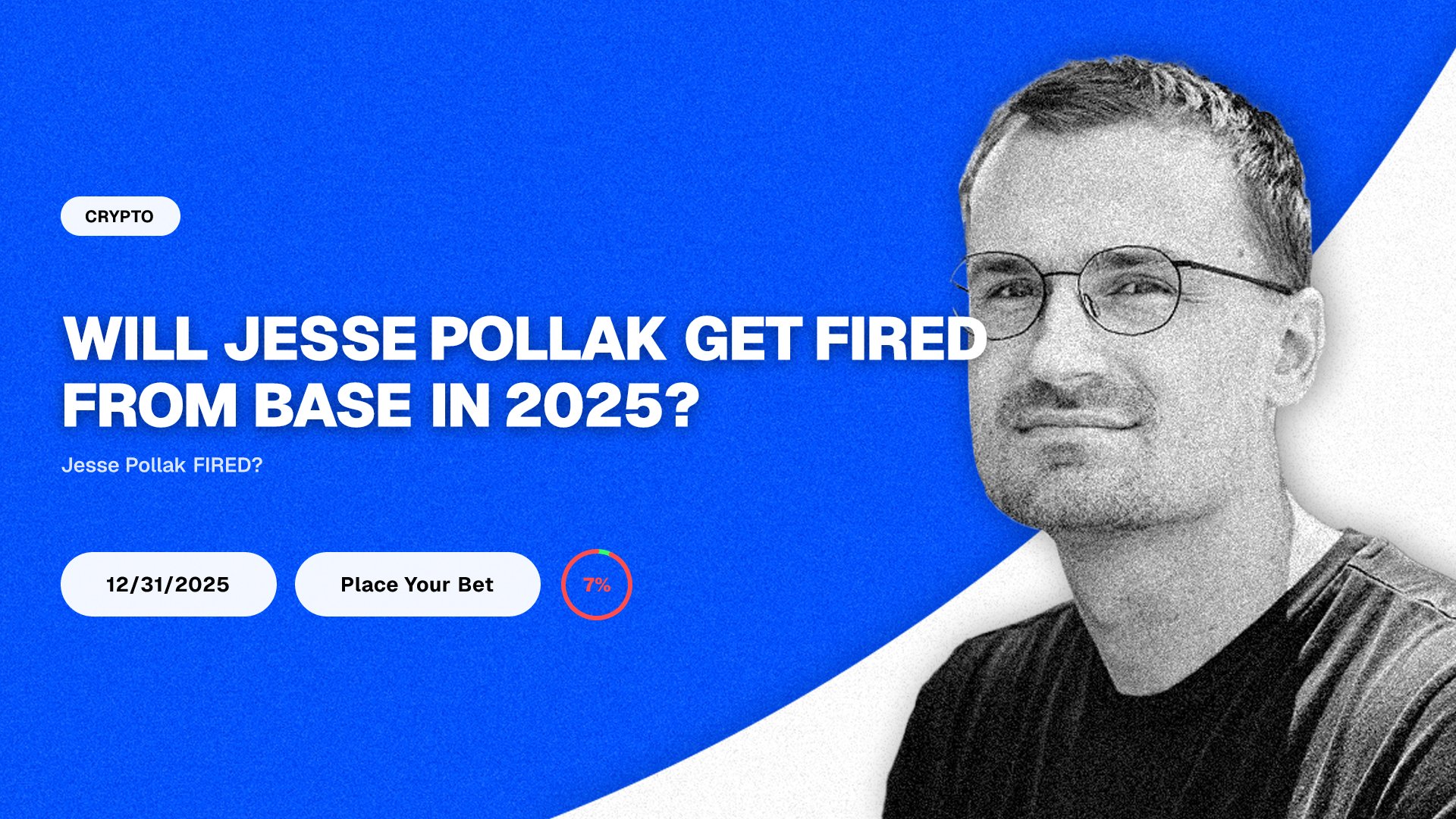 CallMyBluff_io's tweet card. Will Jesse Pollak get fired from Base in 2025?