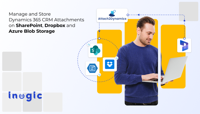 inogic's tweet card. Attach2Dynamics is a document management solution which provides seamless attachment management in multiple cloud storages like SharePoint, Dropbox and Azure Blob Storage from within Dynamics 365 CRM
