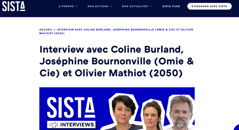 oliviermathiot's tweet card. 👩 Hey Sista ! Super interview par SISTA : l'entrepreneuriat engagé au féminin. Aux côtés des cofondatrices de Omie & Cie : Joséphine Bournonville ✊ 🌱et Coline Burland ✌️... je fais pâle figure. 💶...