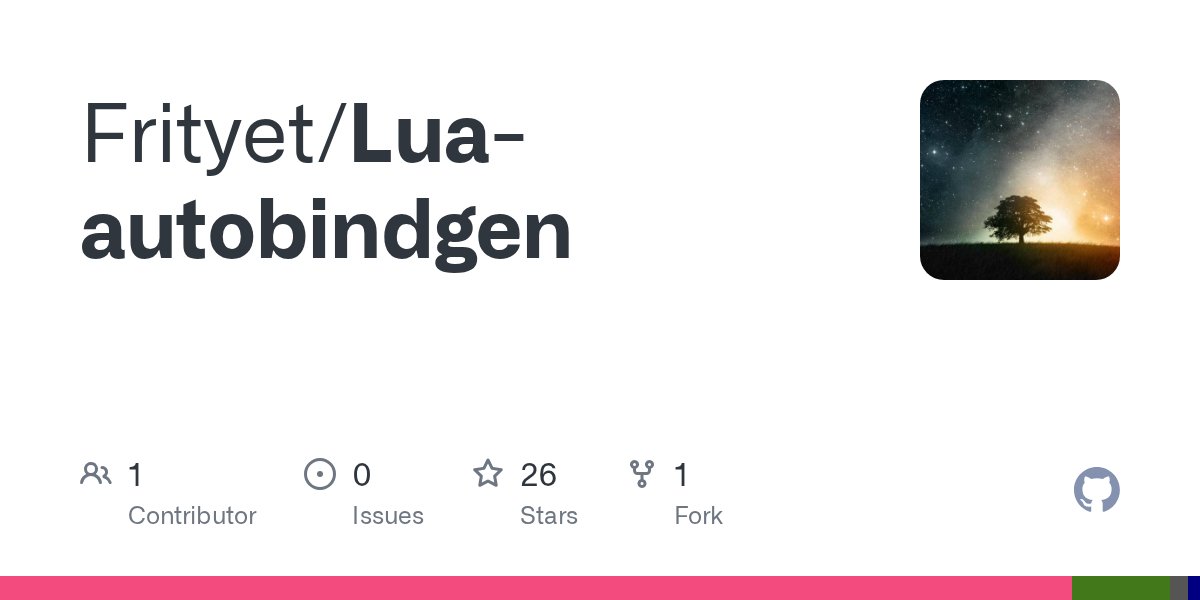 CppLibHunt's tweet card. Contribute to Frityet/Lua-autobindgen development by creating an account on GitHub.