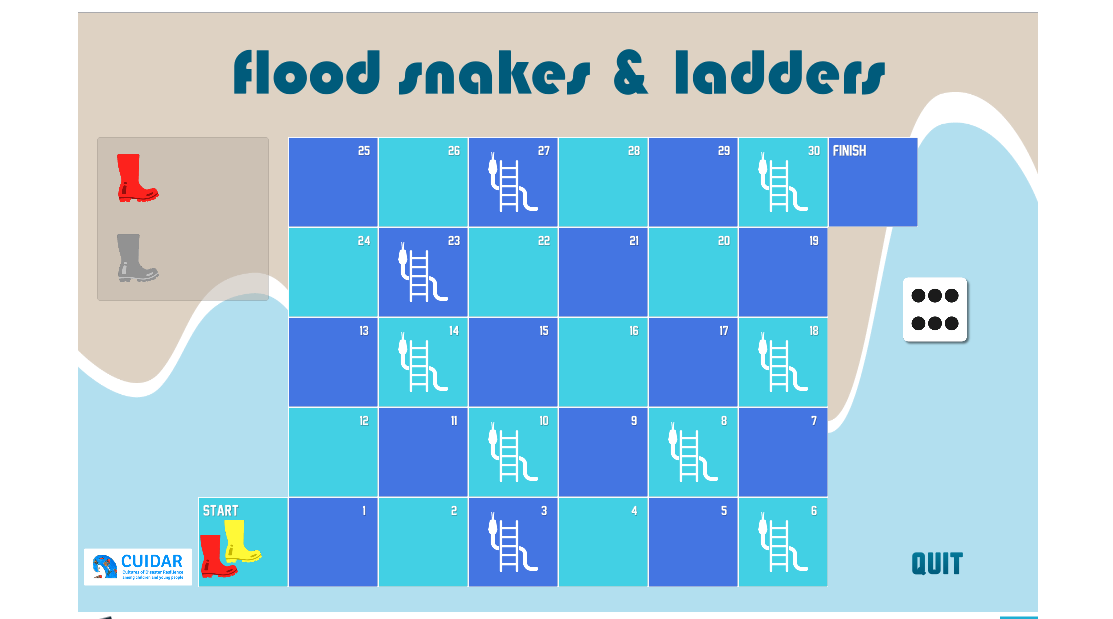 CUIDAR_PT's tweet card. A major output of the Children, Young People and Flooding project is the development of the Flood Snakes & Ladders game, which takes participants on a flood journey from a child’s perspective. …