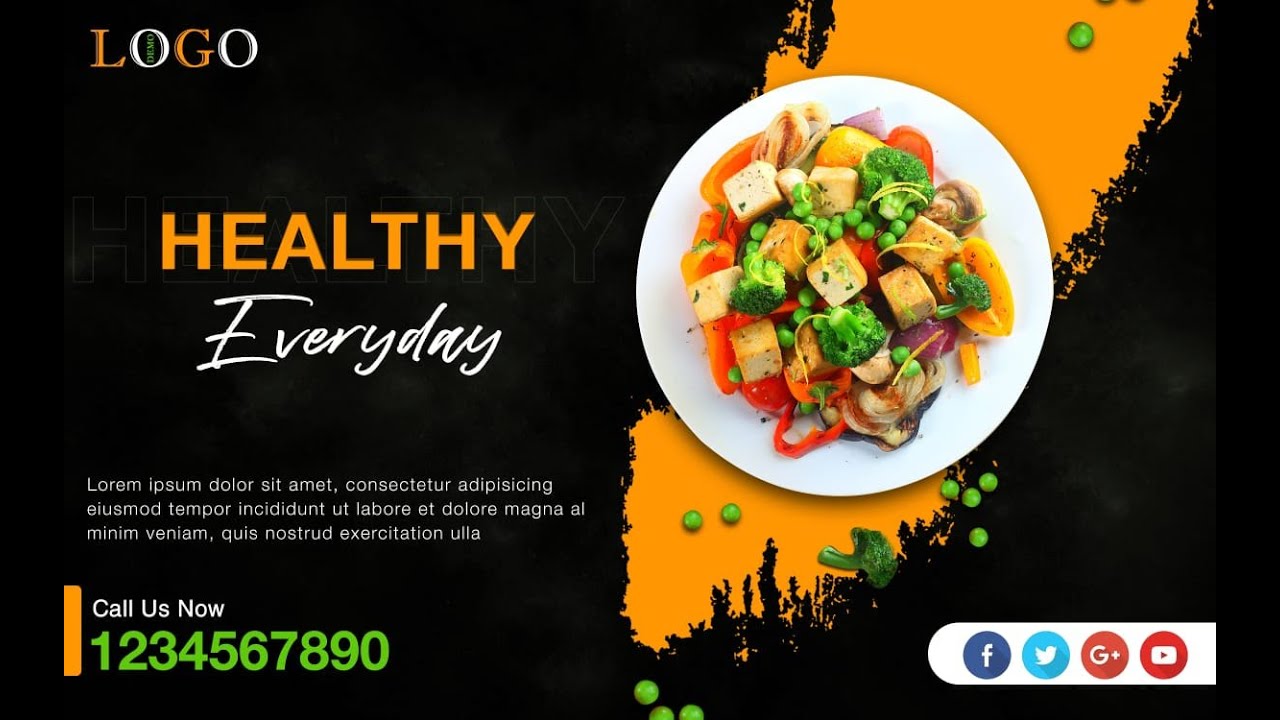 csshint1's tweet card. Social Media Banner Design Tutorial | Food Banner Design Tutorial |...