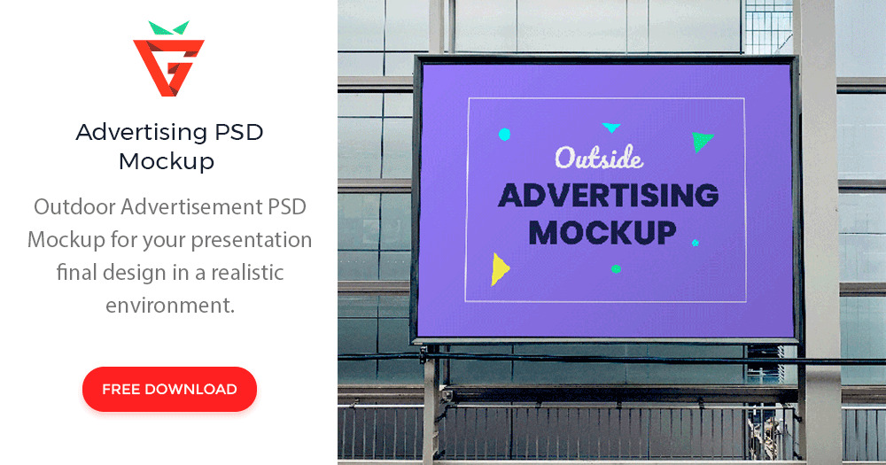 GraphBerry's tweet card. Outdoor Advertisement PSD Mockup for your presentation final design in a realistic environment. Just replace the design via smart object and you are ready to go. Enjoy