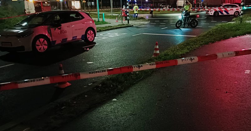 Aanrijding op busbaan bij De Steiger