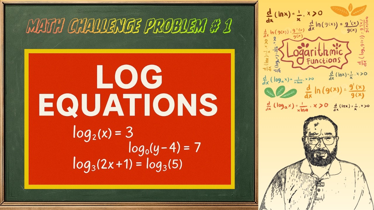 raghbir_chauhan's tweet card. Logarithmic Equations: Math Challenge # 1