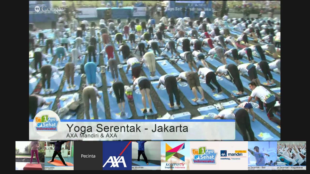 googleindonesia's tweet card. Saksikan Live Streaming Yoga Serentak di 3 Kota