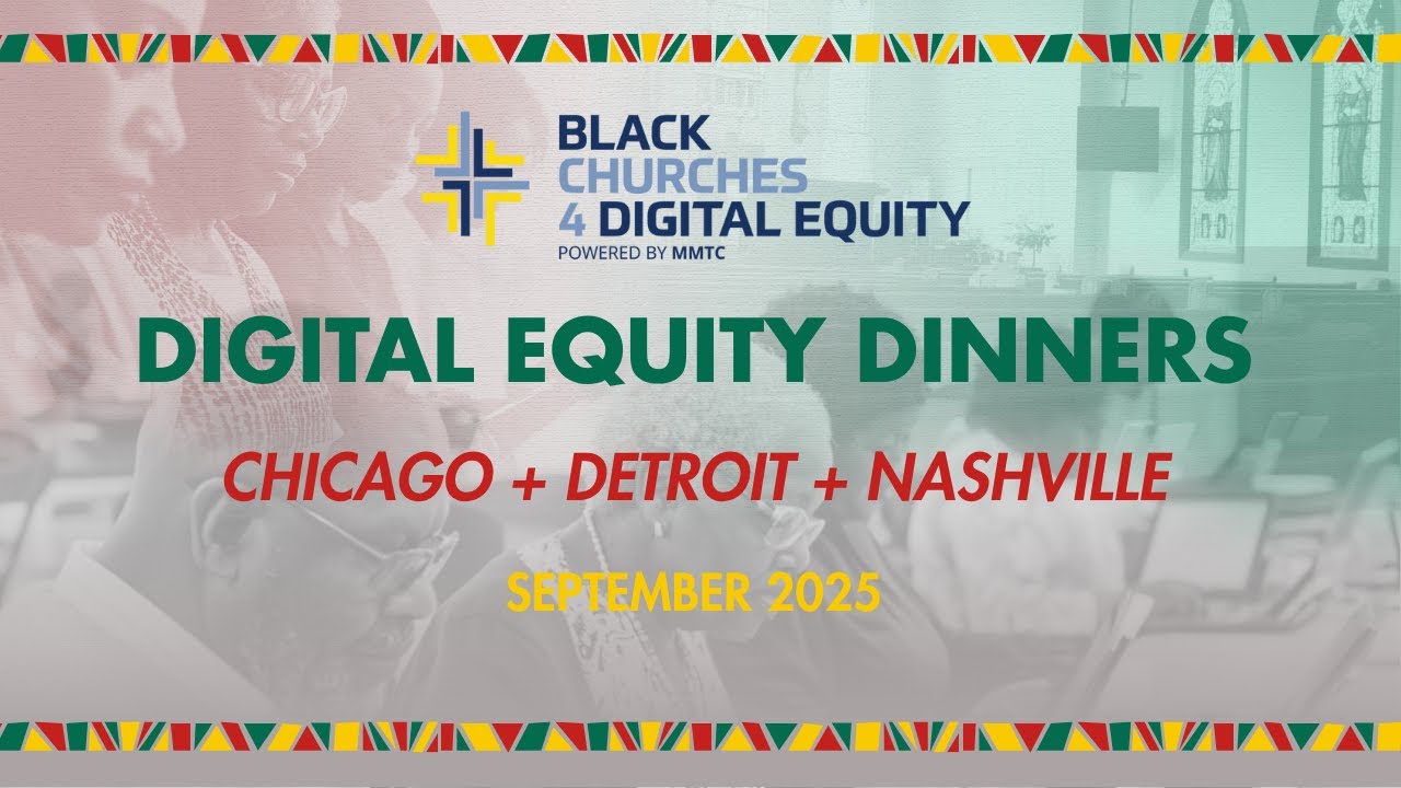 mmtconline's tweet card. Black Churches 4 Digital Equity Coalition's Digital Equity Dinners in...