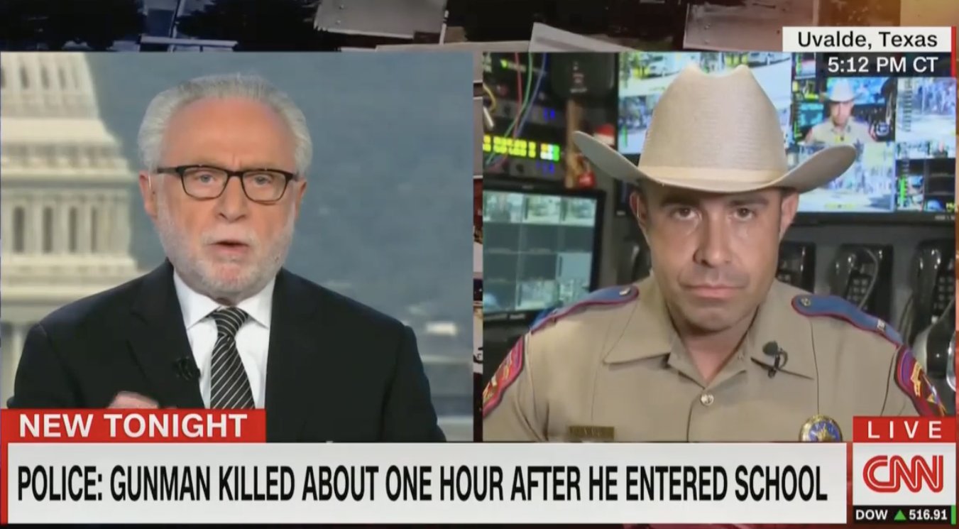 Mediaite's tweet card. A Texas DPS official said responding officers were cautious as they entered Robb Elementary School in Uvalde, Texas, Tuesday, as they "could have been shot."