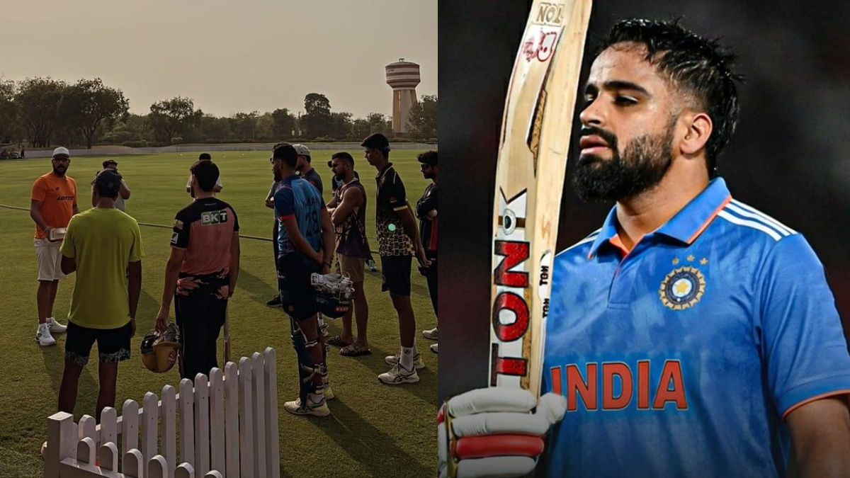 MykhelTamil's tweet card. Ind A vs Aus A- Prabhsimran singh Hits 102 runs from 68 balls