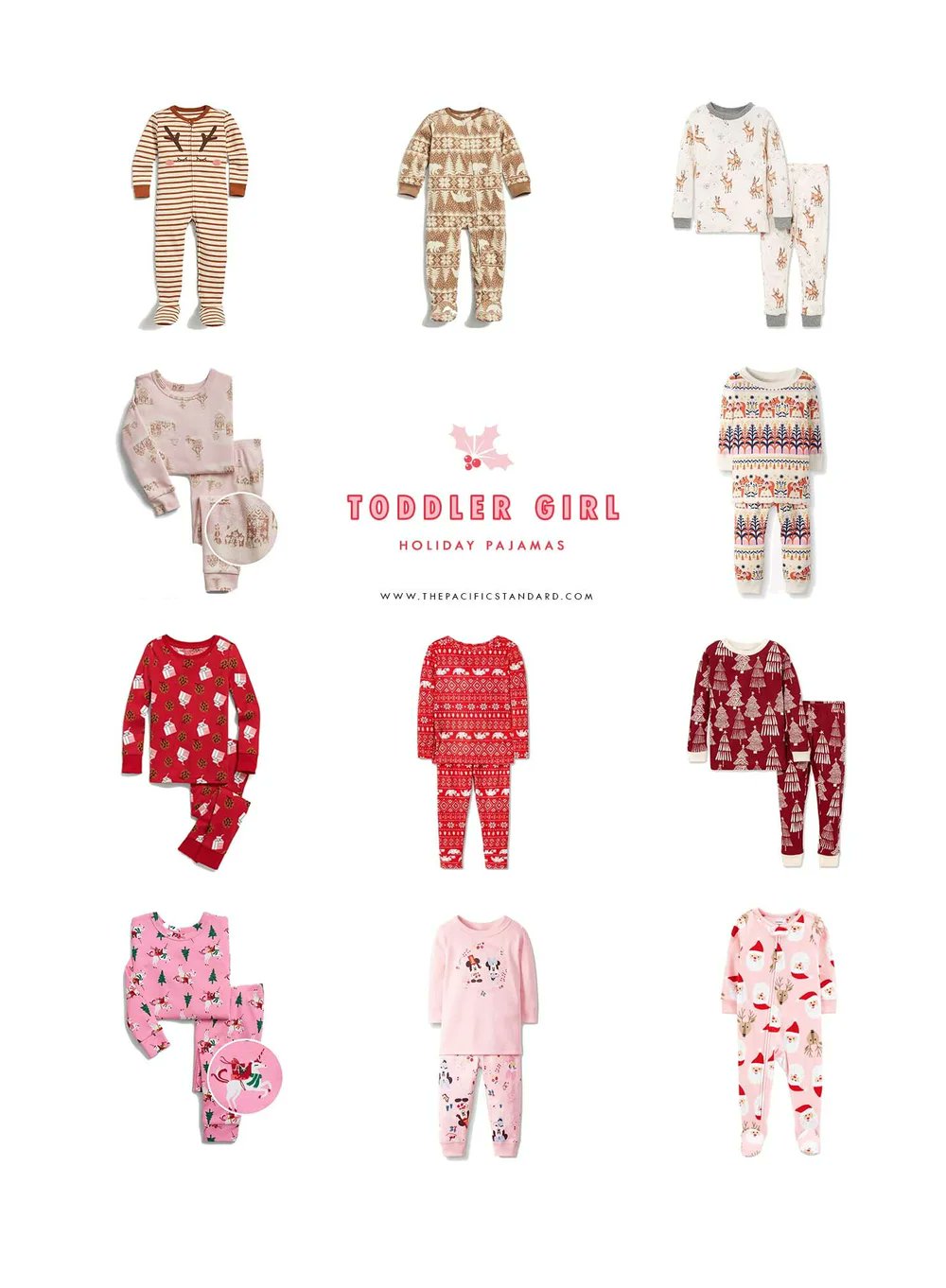 PSTheBlog's tweet card. Tis’ the season to wear all the festive prints, colors, and patterns! I love finding new festive holiday pajamas for Evie to wear and wanted to share a few of my favorites from across the web! I also