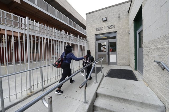 homeless_new's tweet card. On the outside, the HELP 1 homeless shelter in Brooklyn looks like a prison, a gray cinder block bunker surrounded by cast-iron fencing with bars on windows and a pillbox security office screening …